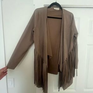 Chic tassel suede jacket from Europe boutique